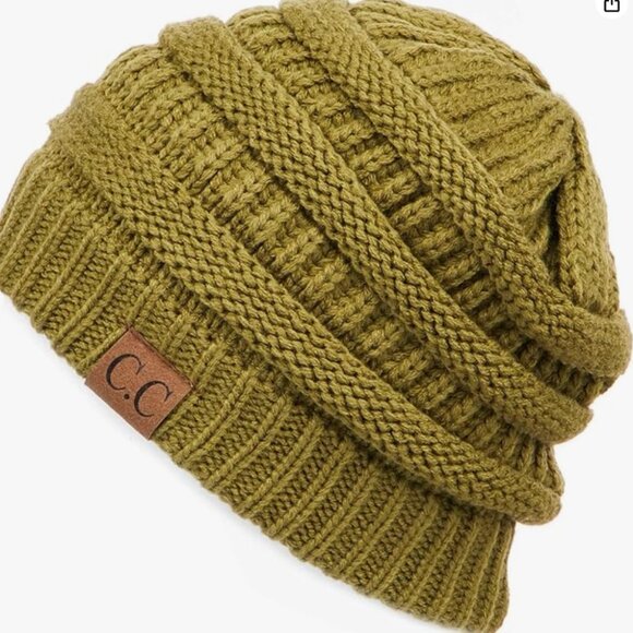 C.C Cable Knit Beanie - Thick, Soft & Warm Chunky Beanie Hats UNISEX - Picture 2 of 6